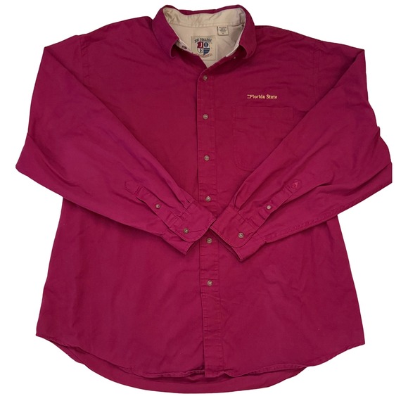 Joe College Authentic NCAA Florida State Button Down Dress Shirt XL EUC‎ - Picture 3 of 4